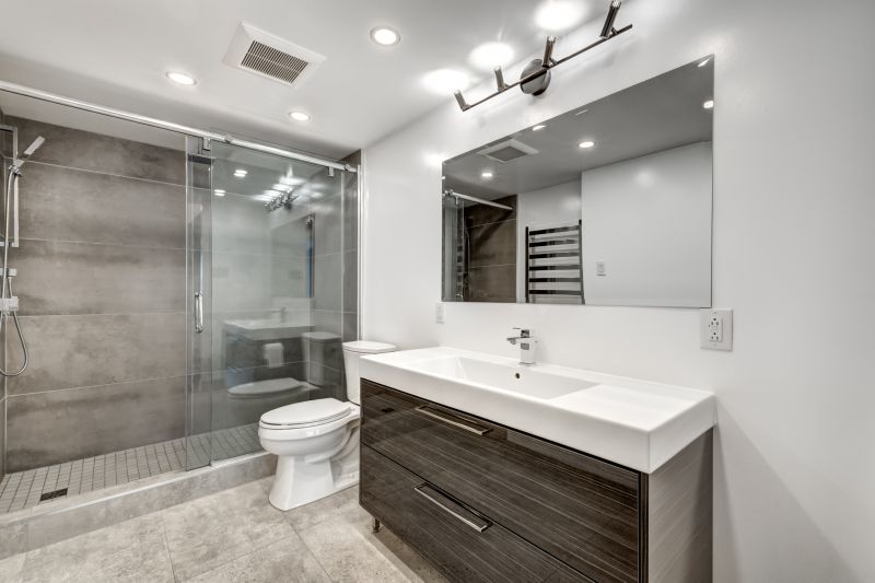 Modern Shower and Vanity